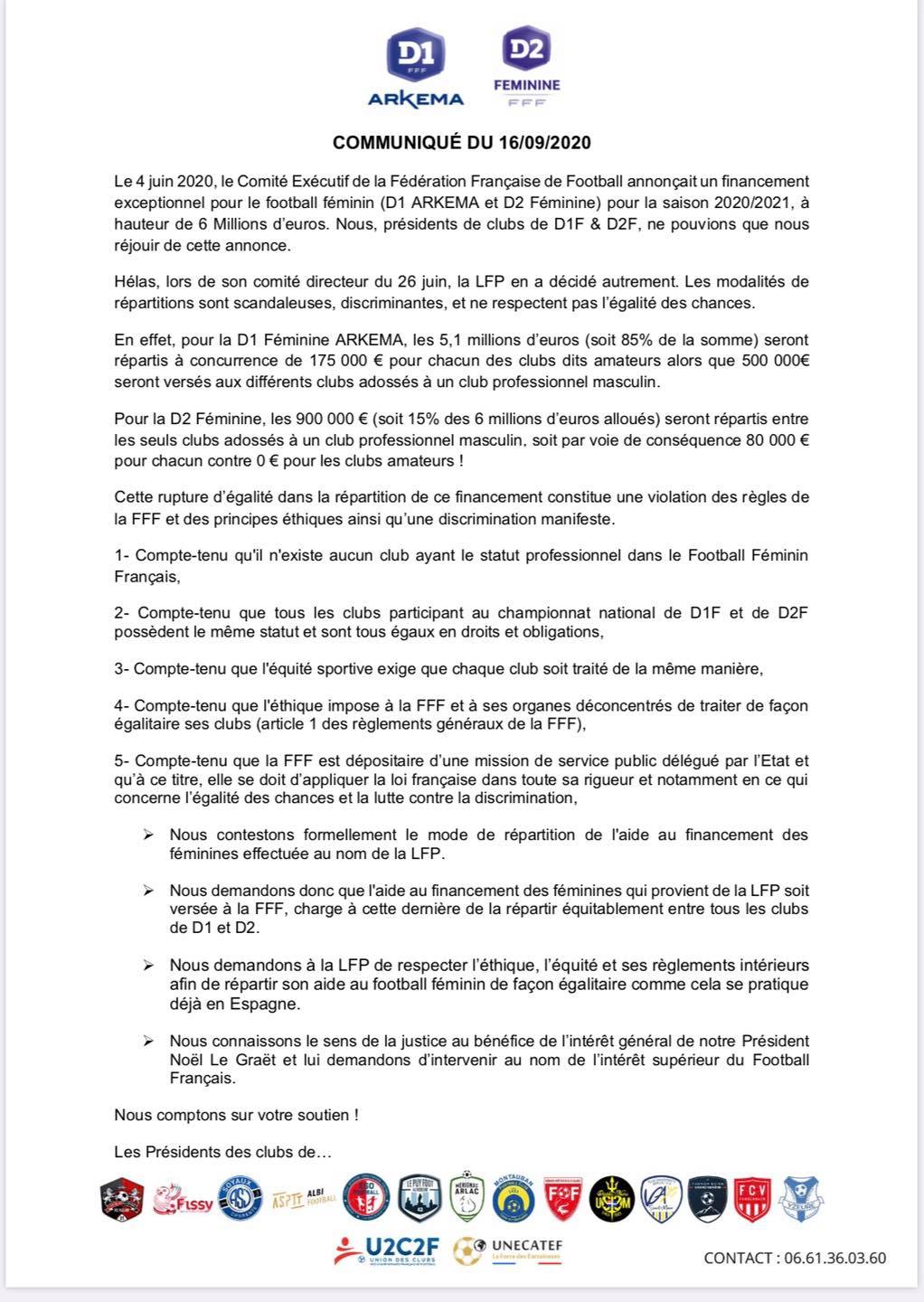 Communiqué D2